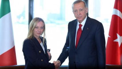 Cumhurbaşkanı Erdoğan, Meloni ile g&ouml;r&uuml;şt&uuml;