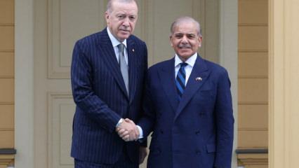 Cumhurbaşkanı Erdoğan'ın Pakistan Başbakanı Şerif ile g&ouml;r&uuml;şmesi başladı