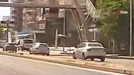 Diyarbakır'da y&uuml;rekleri ağza getiren kaza! &Uuml;st ge&ccedil;itten d&uuml;şt&uuml;