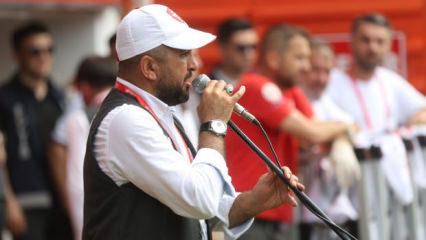 Eski pehlivan, Kırkpınar'da cazgır olarak er meydanında