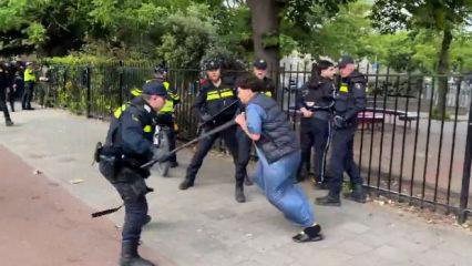 Hollanda polisi Fas'a elenmenin acısını Fas taraftarından &ccedil;ıkardı