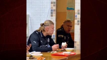 Norve&ccedil;li golc&uuml; Haaland'ın kendisinden korktuğu anlar viral oldu