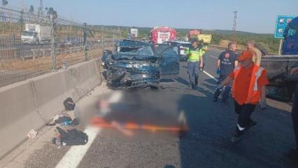 Silivri'de TEM Otoyolu'nda &uuml;&ccedil; aracın karıştığı zincirleme kaza: 5 yaralı