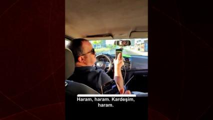 Taksicinin turistten fazla para istediği anlar ve "haram değil" cevabı pes dedirtti