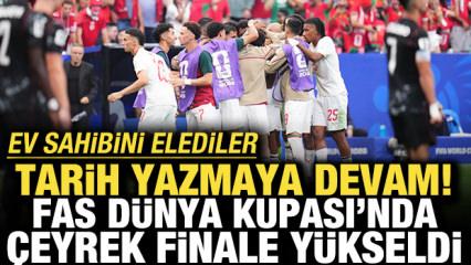 Tarih yazmaya devam ediyorlar! Fas, D&uuml;nya Kupası'nda &ccedil;eyrek finalde