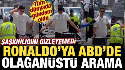 Ronaldo&rsquo;ya ABD&rsquo;de olağan&uuml;st&uuml; arama: Verdiği tepkiler g&uuml;ndem oldu