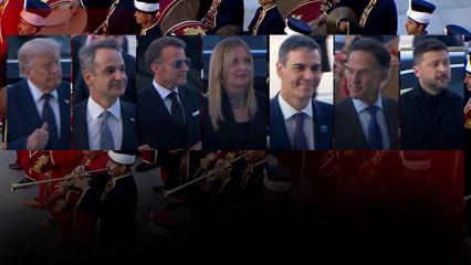 NATO liderlerinin mehter marşına tepkileri kamerada!