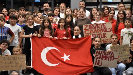 Avrupa Şampiyonu olan milli sporcuya memleketinde karşılama!