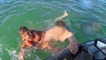 Can havliyle kurtarıldı: "Sahilin ilerisine g&ouml;t&uuml;r de rezil olmayalım" dedi