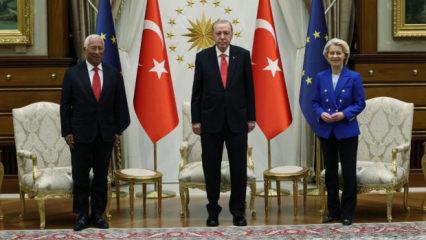 Cumhurbaşkanı Erdoğan AB heyetini kabul etti! Avrupa Birliği'ne harekete ge&ccedil;in &ccedil;ağrısı