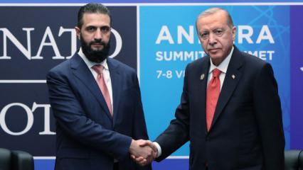 Cumhurbaşkanı Erdoğan, Şara ile g&ouml;r&uuml;şt&uuml;