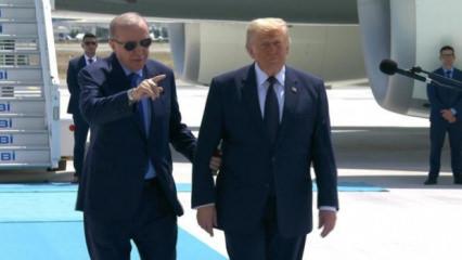 Erdoğan, Trump'ı Ankara'da karşıladı! Samimi anlar kameralara yansıdı