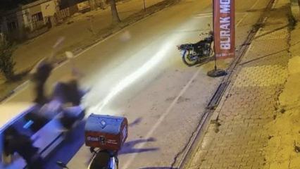 &Ouml;nce &ccedil;arptı sonra gaza bastı: O anlar saniye saniye kamerada!