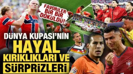 Favoriler birer birer d&ouml;k&uuml;ld&uuml;! D&uuml;nya Kupası'nın hayal kırıklıkları ve s&uuml;rprizleri