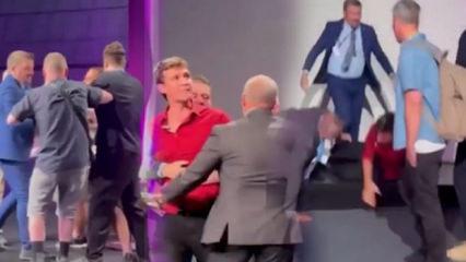 Filistinli aktivist İsrail&rsquo;e yapay zeka desteği sunan Amazon'u protesto etti