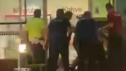 Havaalanında hareketli anlar: 4 polis bı&ccedil;aklandı