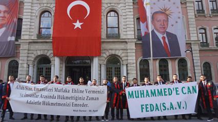  Hukuk fak&uuml;ltesi mezunlarından adalet ayetiyle anlamlı mezuniyet programı