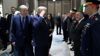 Trump'tan karşılama heyetindeki T&uuml;rk komutanlara asker selamı