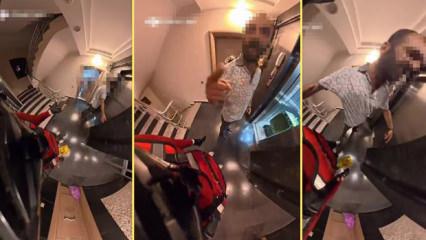 Kadın motokuryeye asans&ouml;rde &ccedil;irkin saldırı: &lsquo;Hah aferin, b&ouml;yle yayan gidersin&rsquo;