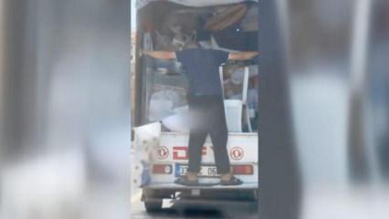  Mersin'de eşya y&uuml;kl&uuml; kamyonetteki tehlikeli taşımacılığa rekor ceza...