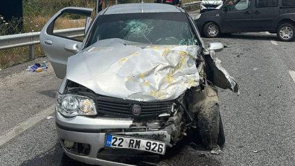 Otomobil ile hafif ticari ara&ccedil; &ccedil;arpıştı: 6 yaralı