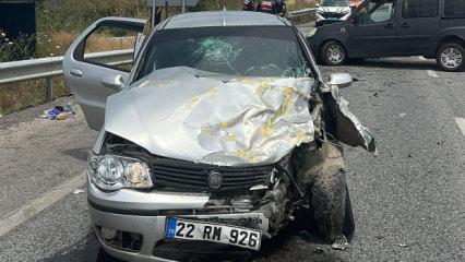 Otomobil ile hafif ticari ara&ccedil; &ccedil;arpıştı: Yaralılar var