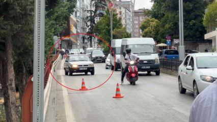 "Park ediyorum" numarası s&ouml;kmedi: Geri geri ka&ccedil;maya &ccedil;alıştı, b&ouml;yle yakalandı