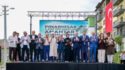 Pınarhisar'da TOKİ sevinci: Anahtarlar hak sahiplerine teslim edildi