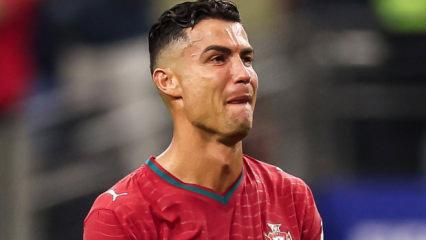 Ronaldo son ma&ccedil;ında rekor kırdı! G&ouml;zyaşları i&ccedil;inde veda etti