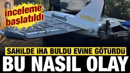 Sahilde İHA buldu evine g&ouml;t&uuml;rd&uuml;: Jandarma soruşturma başlattı
