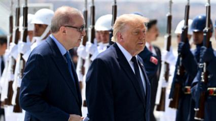 Son dakika... Trump Ankara'ya ulaştı! Erdoğan tarafından resmi t&ouml;renle karşılandı