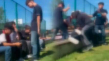 Arnavutk&ouml;y'de akran zorbalığı kamerada! 