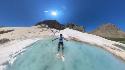 Yer: Erzincan! 12 ay kar ve buzun eksik olmadığı Sohmarik&rsquo;te kayak keyfi