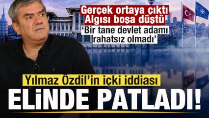 Yılmaz &Ouml;zdil'in NATO yemeğinde 'i&ccedil;ki' iddiası elinde patladı! Ger&ccedil;ek ortaya &ccedil;ıktı!