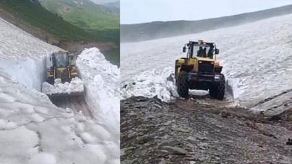 Kars'ta temmuz ortasında 3 metre kar