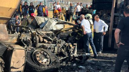 Ankara'da belediyeye ait hafriyat kamyonları &ccedil;arpıştı: 2 &ouml;l&uuml;