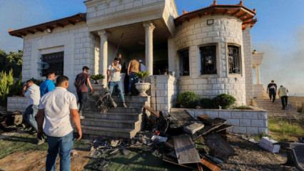 Filistin topraklarını gasbeden İsrailliler Nablus'ta bir evi ateşe verdi
