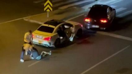 İstanbul Başakşehir'de trafik ter&ouml;r&uuml;: Bir s&uuml;r&uuml;c&uuml; dakikalarca yerde darbedildi