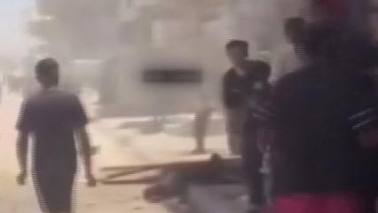 Katil İsrail, Gazze&rsquo;de cenaze t&ouml;renine saldırı d&uuml;zenledi: 7 &ouml;l&uuml;, 19 yaralı