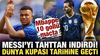 Mbappe, 10 goll&uuml; ma&ccedil;ta Messi'yi tahttan indirdi! D&uuml;nya Kupası tarihine ge&ccedil;ti