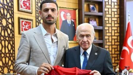Merih Demiral'dan Devlet Bah&ccedil;eli ve Bakan &Ccedil;ift&ccedil;i'ye ziyaret