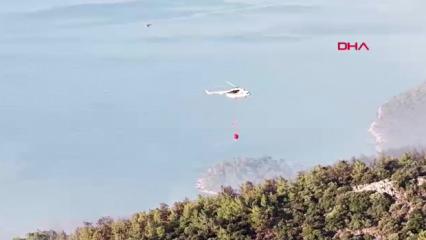 Milas'taki orman yangını 2'nci g&uuml;n&uuml;nde!