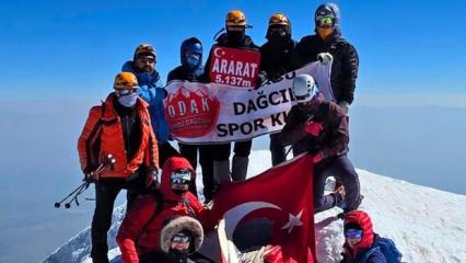 Ordulu dağcılar, T&uuml;rkiye'nin '&ccedil;atısına' ulaştı!