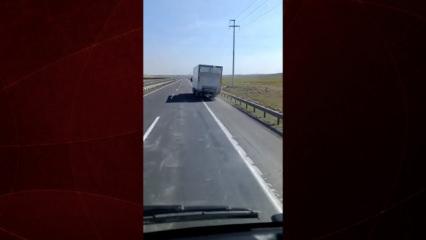 "Uyan arkadaş!" Viranşehir yolunda hayat kurtaran korna sesi