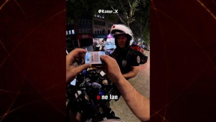 Trafik &ccedil;evirmesi tersine d&ouml;nd&uuml;: Yunus polisini &ccedil;evirip ehliyet sordu