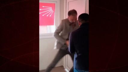 CHP D&uuml;zce İl Başkanı Kenan Akın, kilitli parti binasının kapısını kırarak i&ccedil;eri girdi!