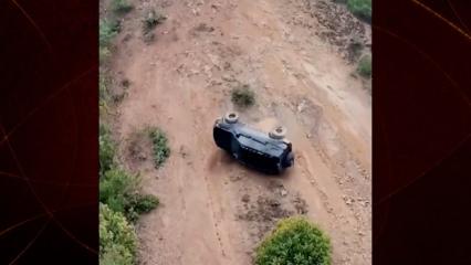 &Ccedil;in&rsquo;de korkun&ccedil; kaza: Dik yamacı tırmanamayınca taklalar attı!