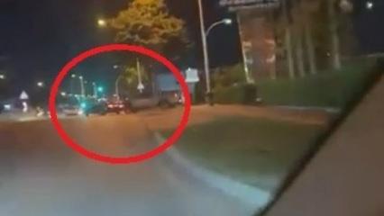 Drift atarken kazadan kıl payı kurtuldu