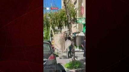 Kafasına 7'nci kattan halı d&uuml;şt&uuml;! O anlar kamerada