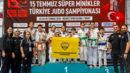 Konyalı minik judoculardan 8 madalya birden